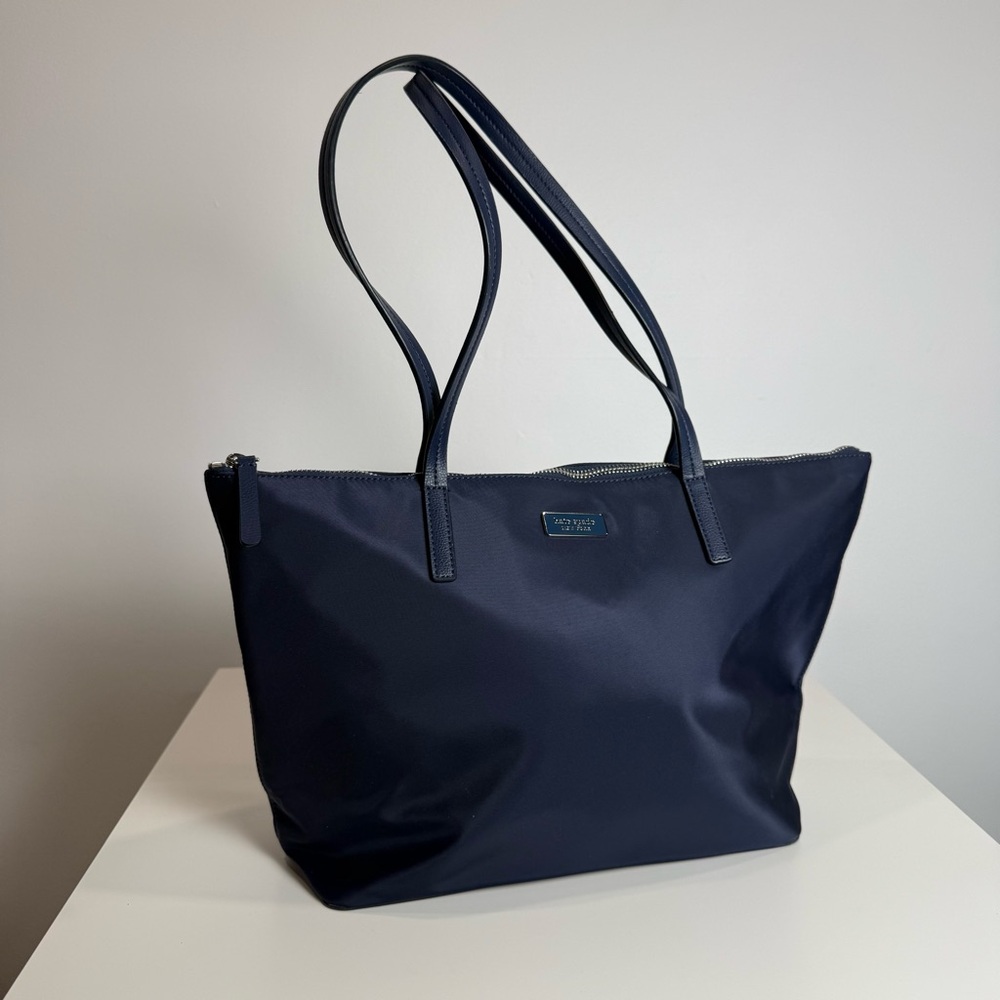 Kate Spade “Hayden” Nylon Tote bag in Navy Blue